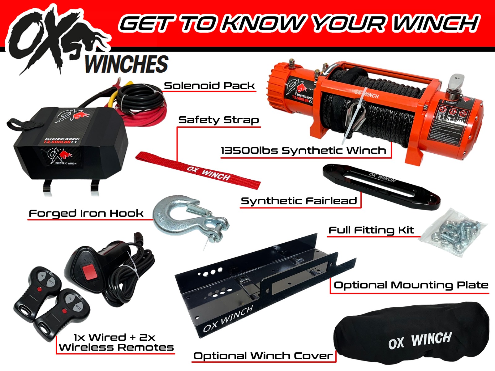 OX Winch parts included